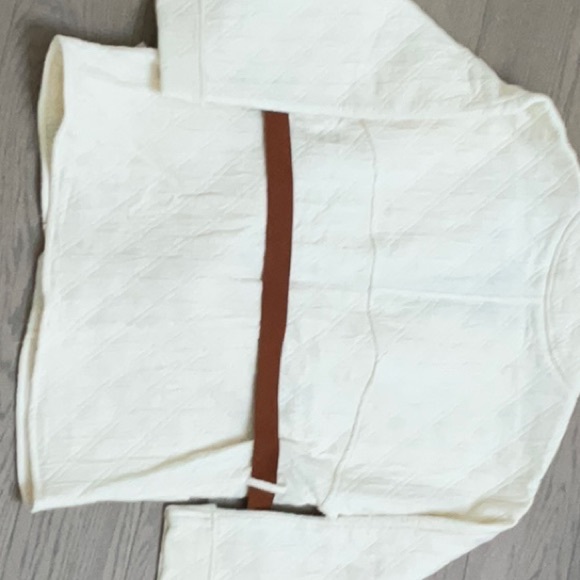 Zara Cream Quilted Jacket with Belt - Picture 2 of 2